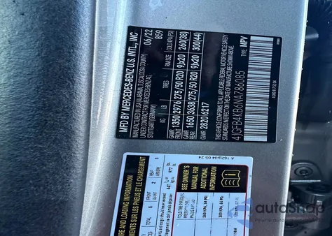 2022 Mercedes-Benz Gle 350 4Matic from USA, damaged, VIN 4JGFB4KB6NA786085